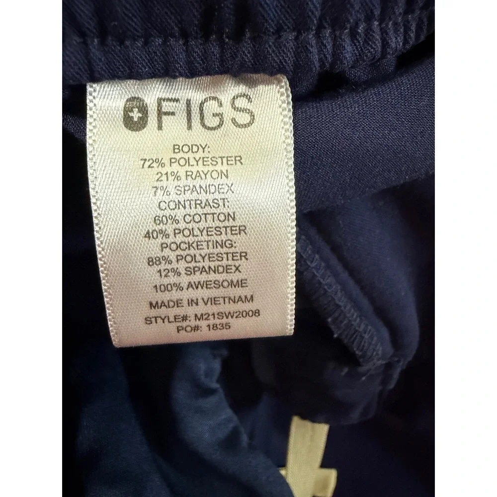 FIGS Tansen Jogger Scrub Pants Mens Size M Navy Blue Technical Collection EUC